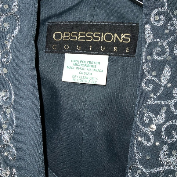 Evening Dress with Embroidered trim detail on Jacket - Picture 3 of 5